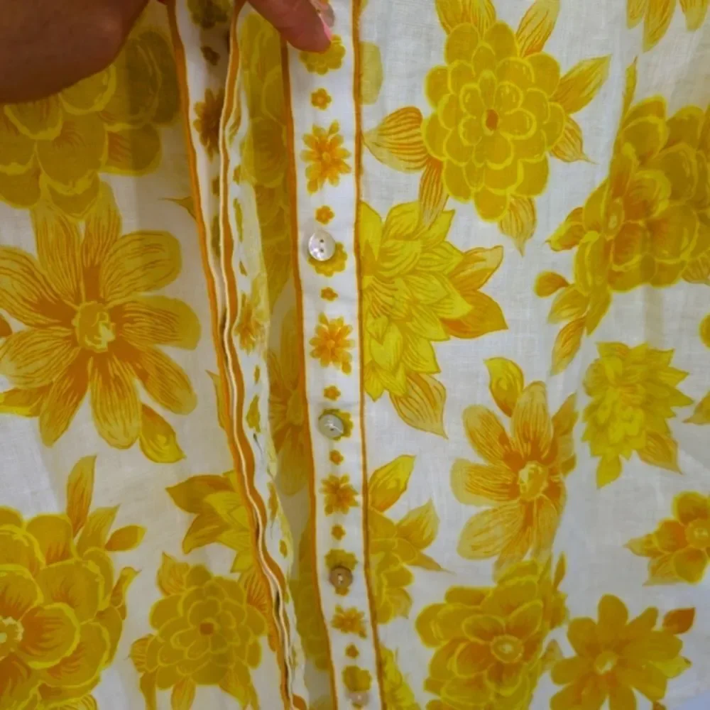 Floral Yellow Women's Shorts And Shirt